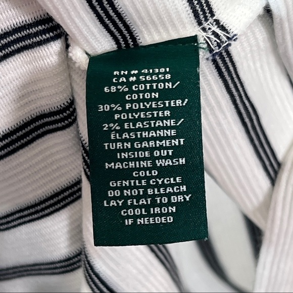 Lauren Ralph Lauren sleeveless navy blue white stripe knitted dress size XS - Picture 8 of 9